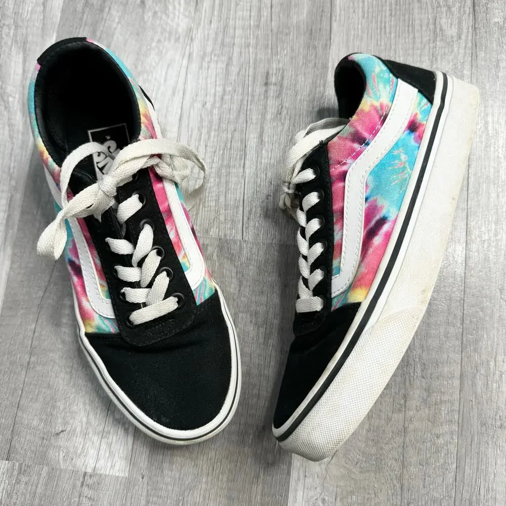 Vans Old Skool Tie Dye Lace Up Womens Size 6